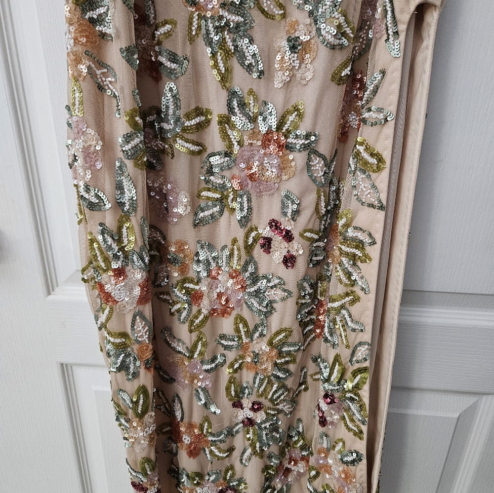 Mac Duggal One Shoulder Floral Embellished Gown SZ 8 NWT - Picture 6 of 15